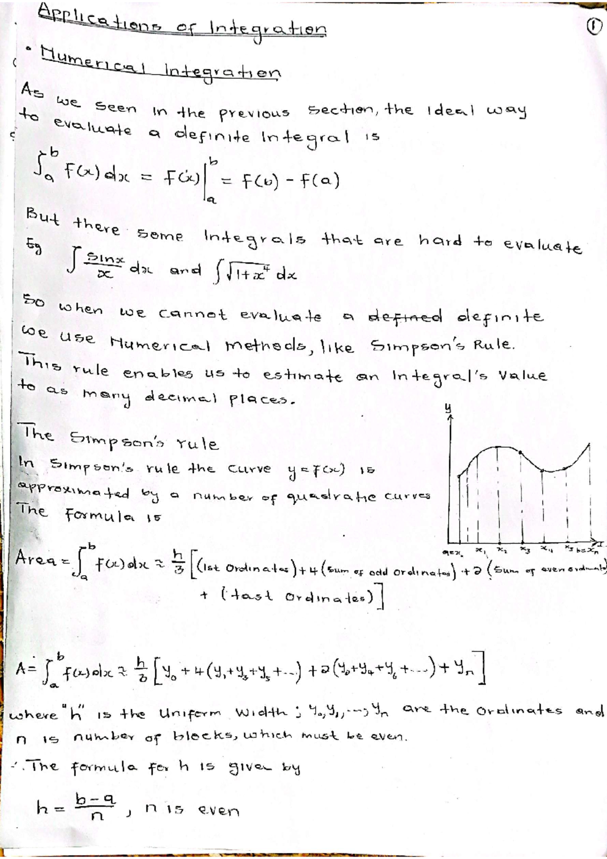 Applications of Integration 1: Numerical Methods for Definite Integrals ...
