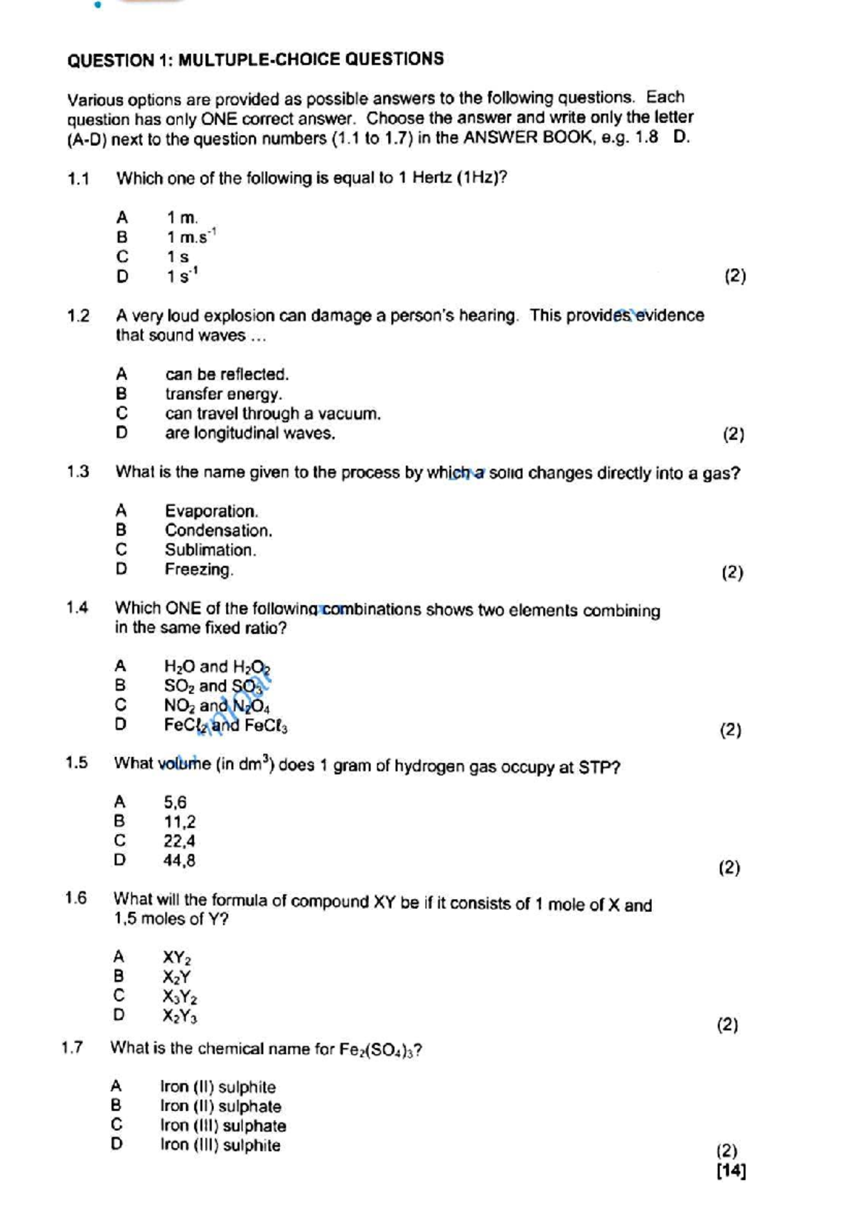 Physics MCQ - PRACTICE Questions and Answers - Studocu