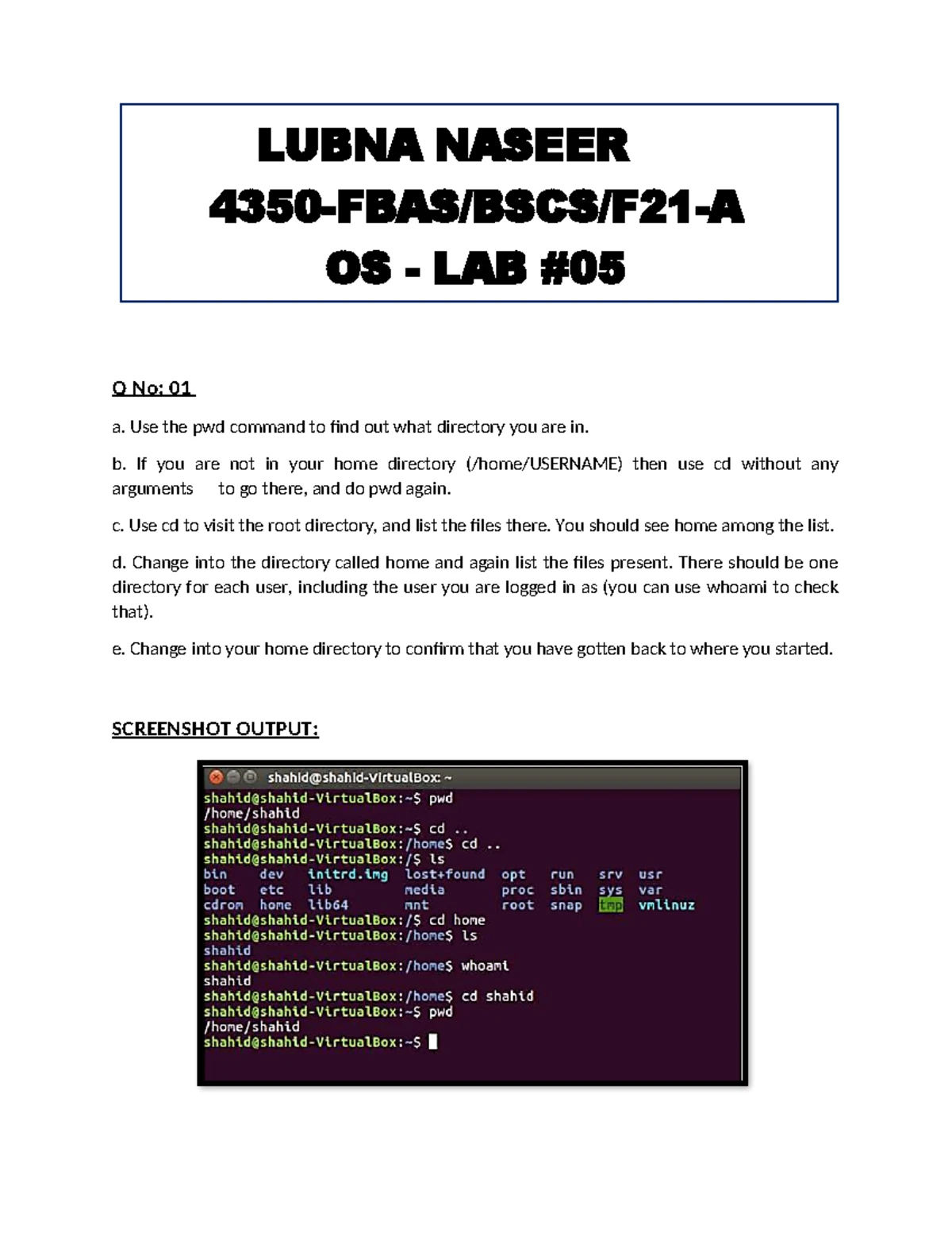CS_301 L - Operating Systems Lab Manual: Linux Installation & Commands ...