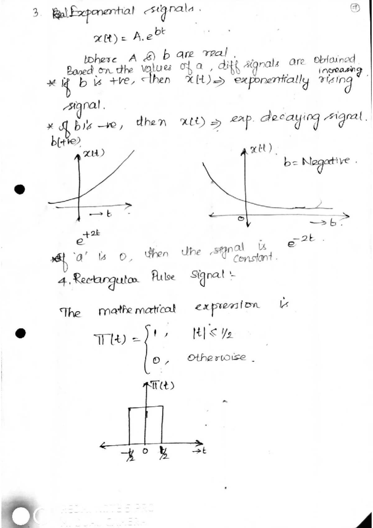 EC Signals and systems SS 1 - Handwritten notes on signal ...