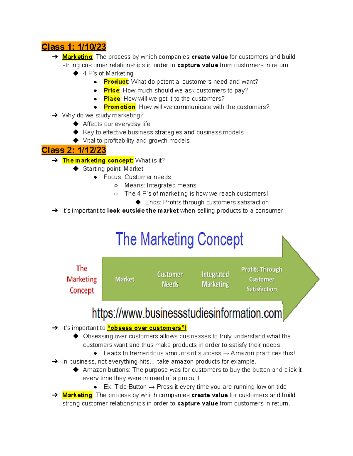 Marketing Exam Notes - Overview for Exam 1 in MKT 101 - Studocu