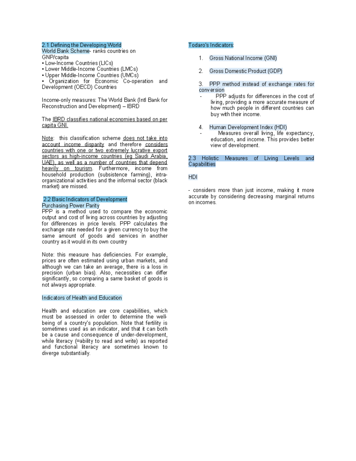 ECON 101: Understanding Economic Development Indicators and ...