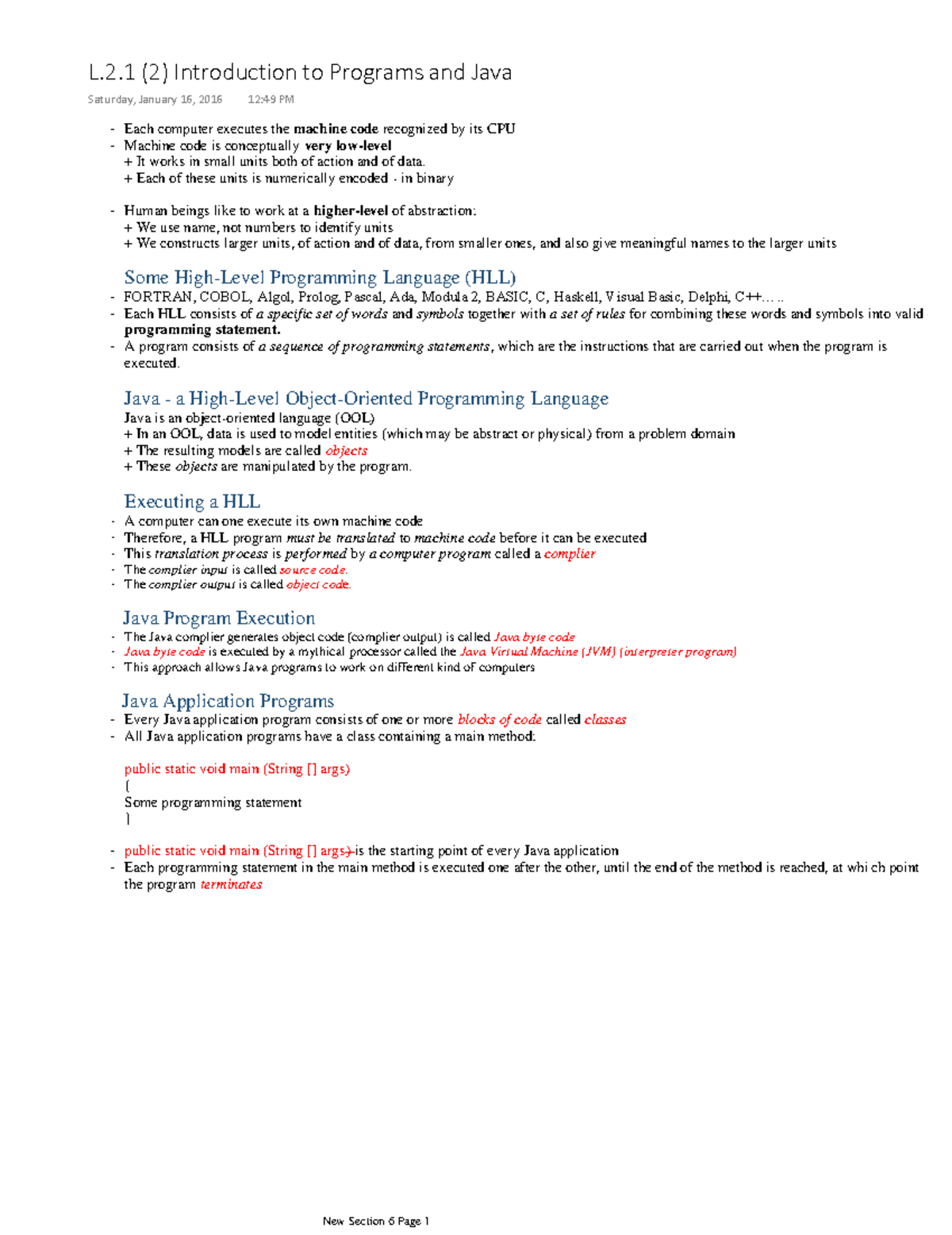 Programming - Summary - Lecture Notes 1 to 5 - Studocu
