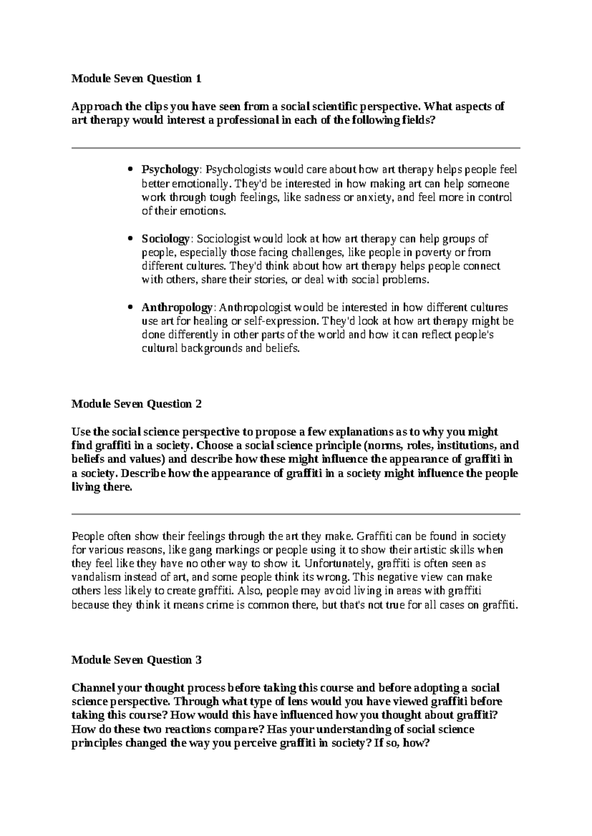 Jennifer May SCS 200 Applied Social Sciences (14) - Module Seven ...