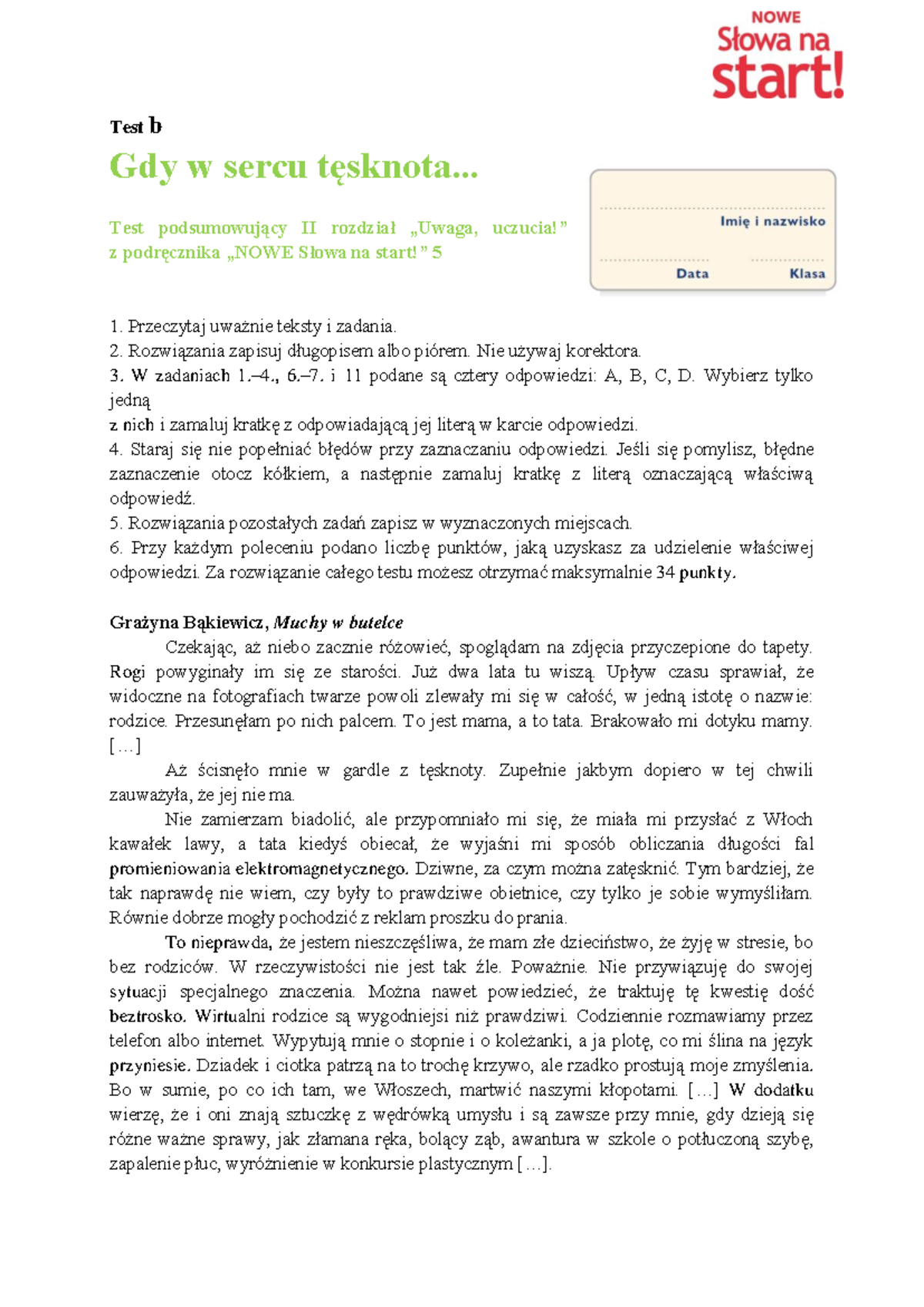 Password 2 Rozdział 6 Sprawdzian że Slowjictwa www.studocu.com