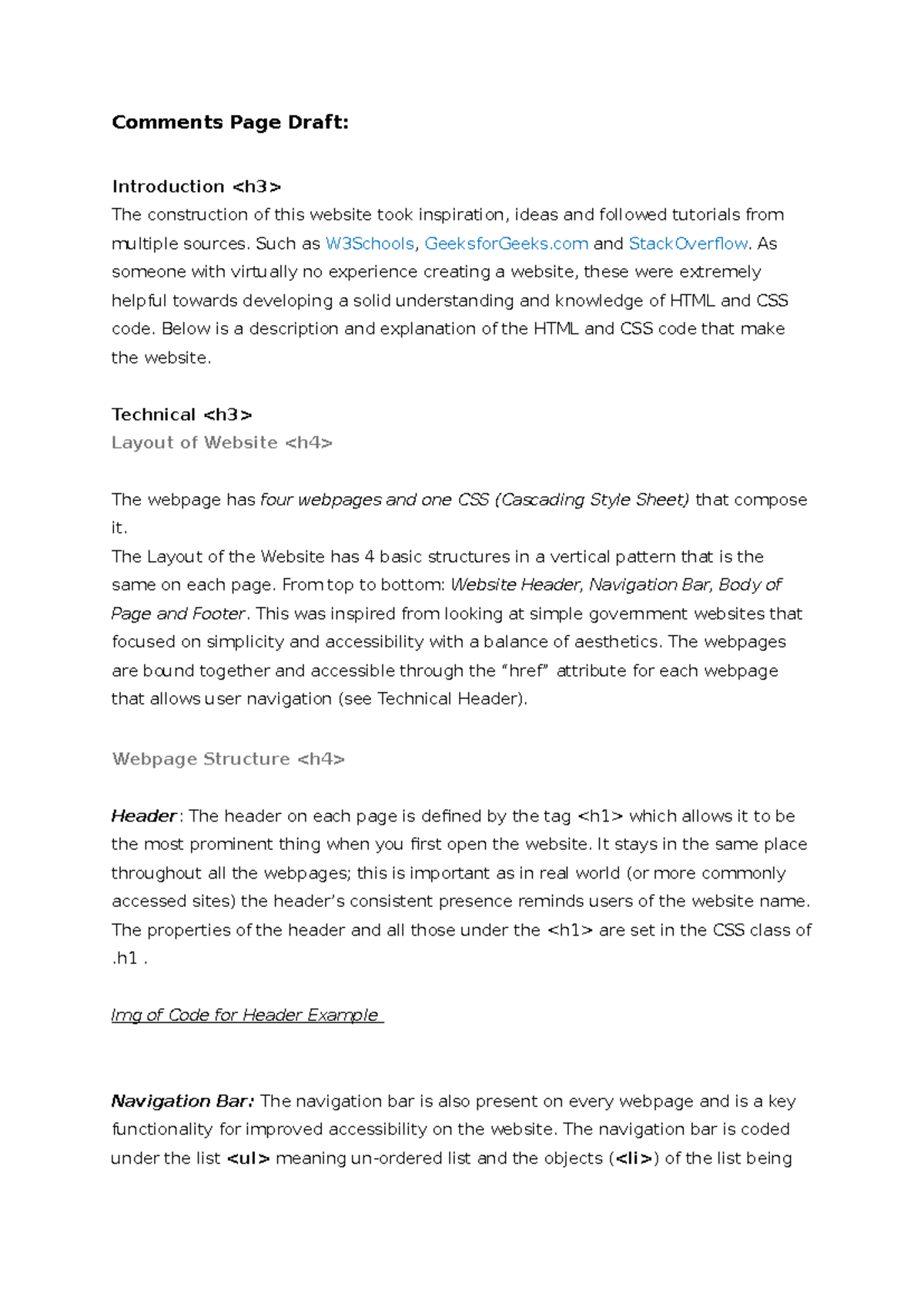 Website Development Overview: HTML & CSS Insights for Comments Page ...