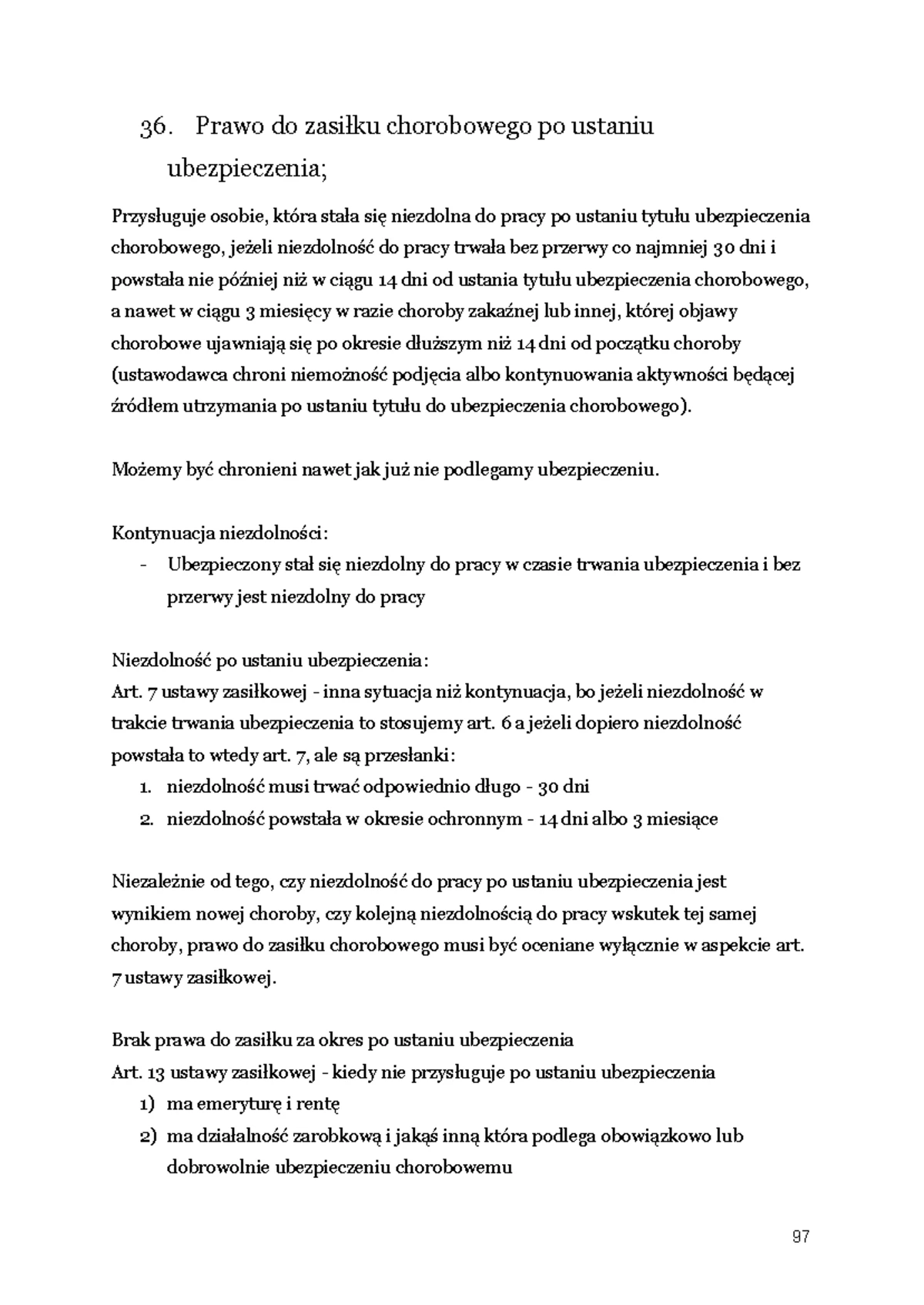 Opracowane zagadnienia - Ubezpieczenia Społeczne - Wprowadzenie do ...