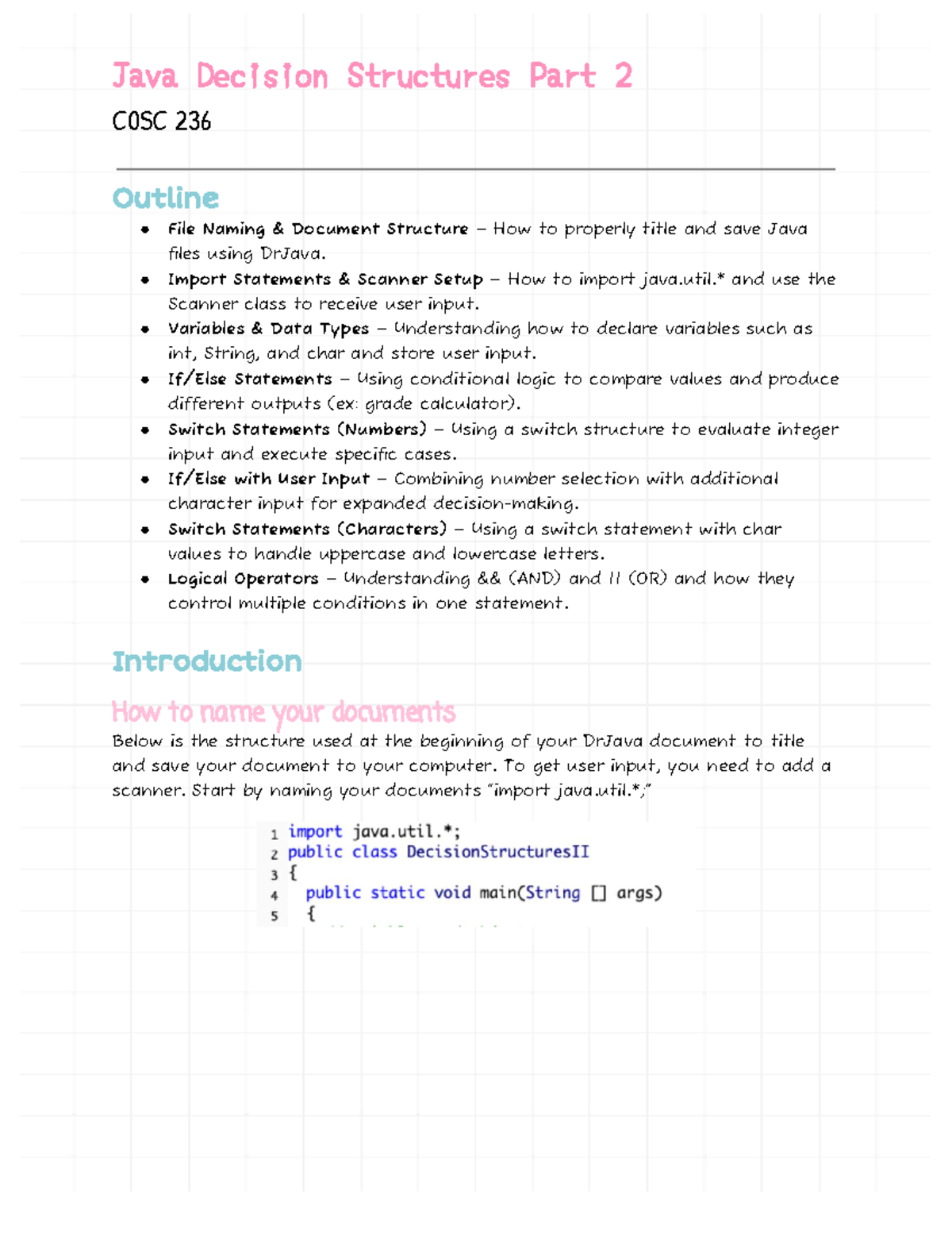 Java Decision Structures Part 2 - C0SC 236 Guide to Conditional Logic ...