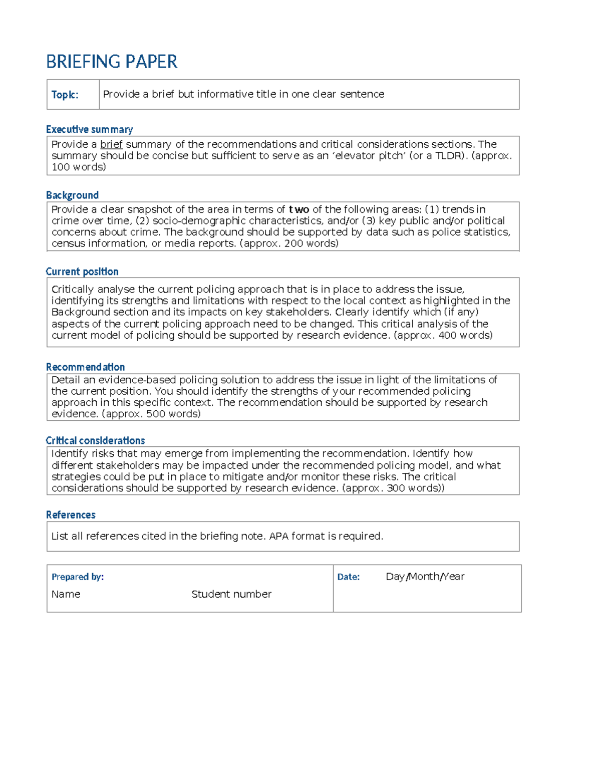 JSB284 Briefing Note: Policing Recommendations & Critical Analysis 2026 ...