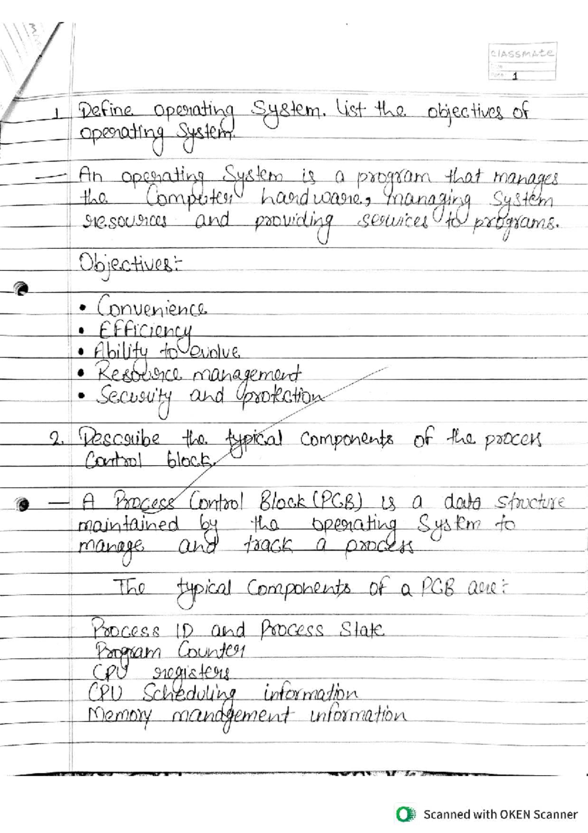 MAE Operating Systems Assignment: Key Concepts and Components - Studocu