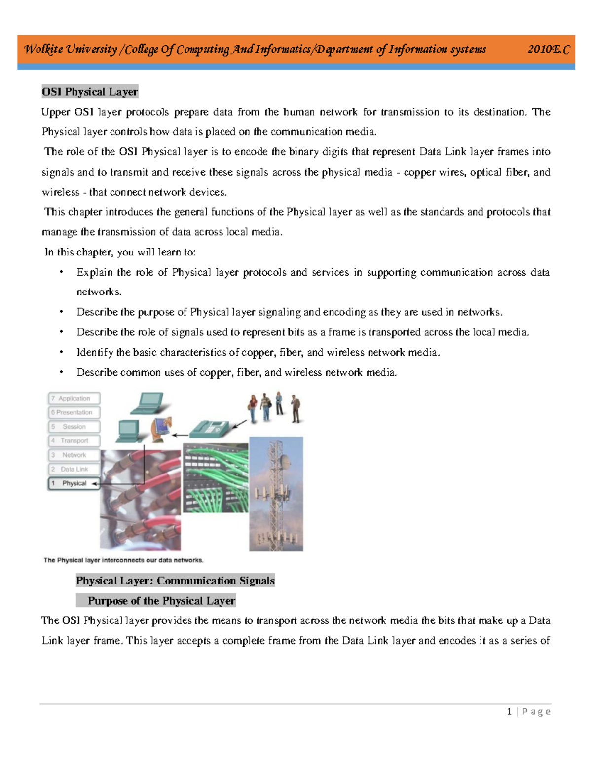 OSI Physical Layer Overview: Functions & Standards (Chapter 5) - Studocu
