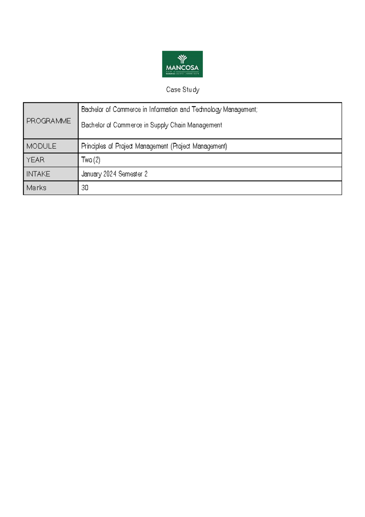 Case Study: Risk Management in Project Management (PRJ101) - Studocu