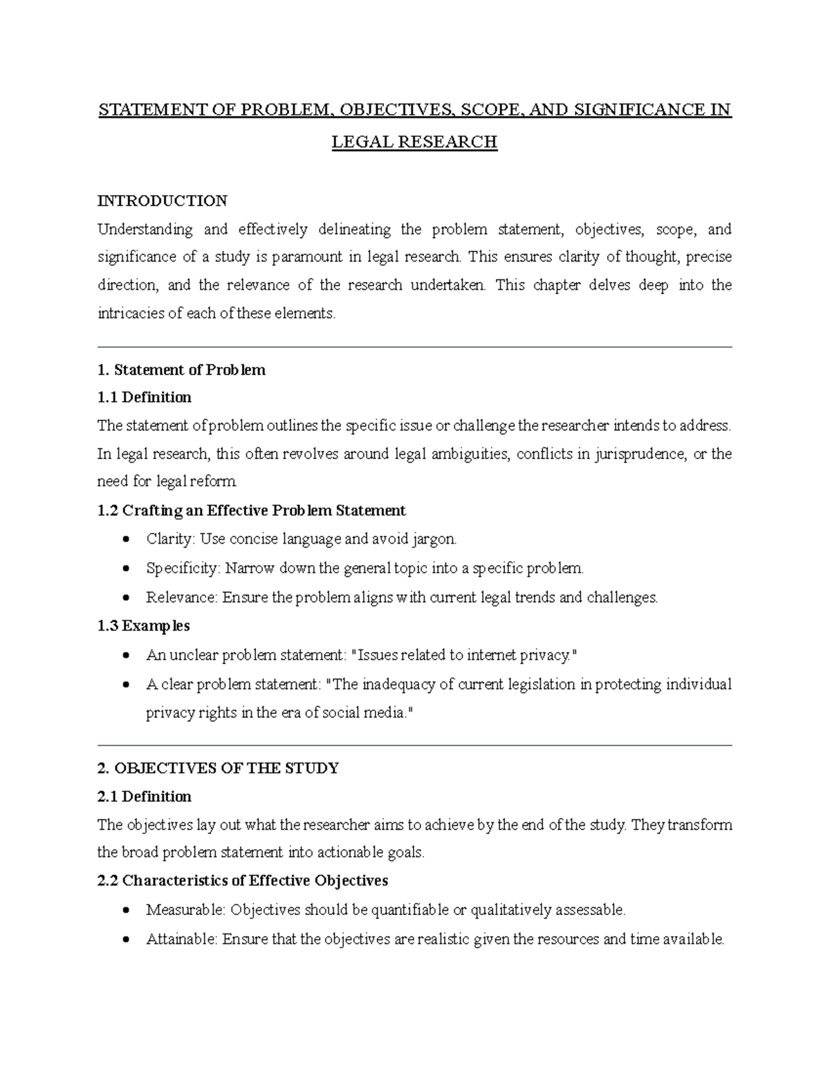 LLM Research Methodology: Problem, Objectives, Scope & Significance ...