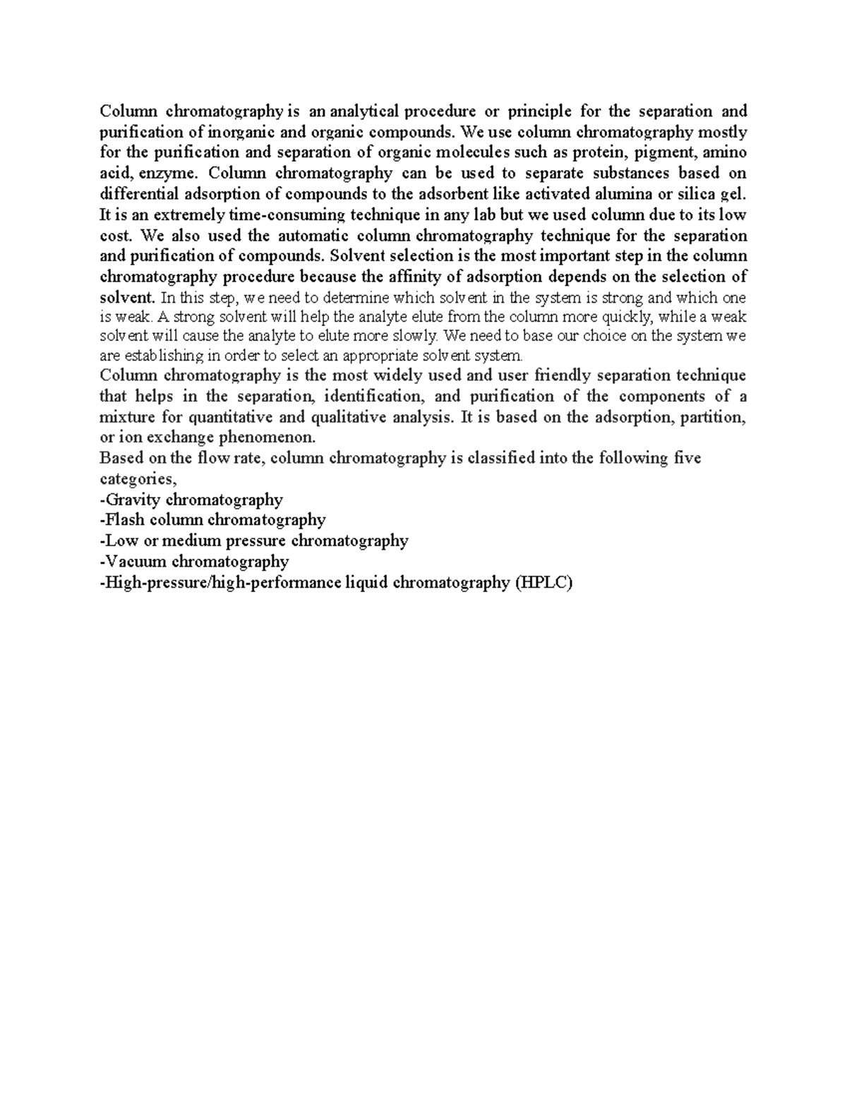Column Chromatography: Principles and Applications in Lab Techniques ...