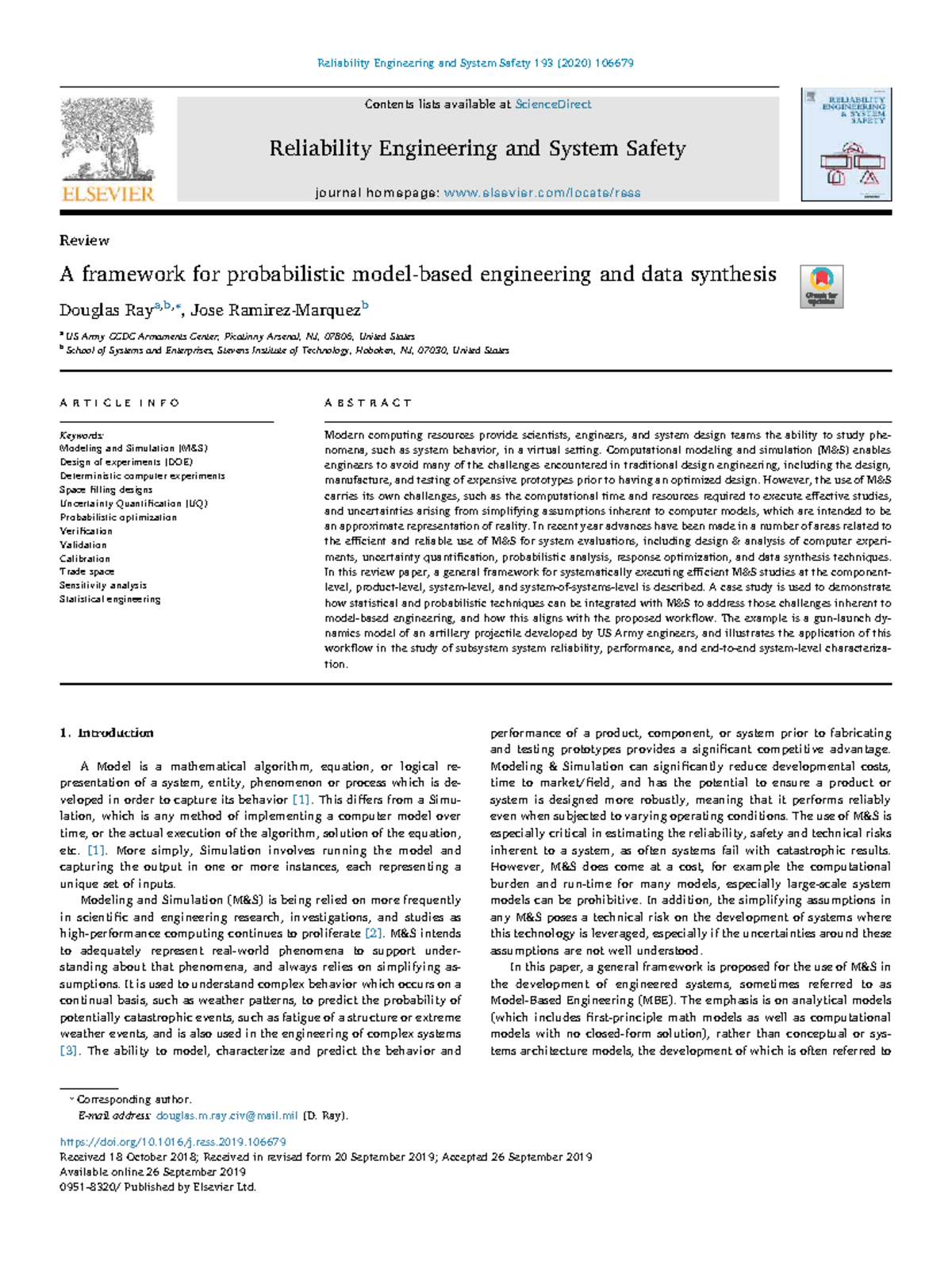 A Framework for Probabilistic Mode-Based Engineering and Data Synthesis ...