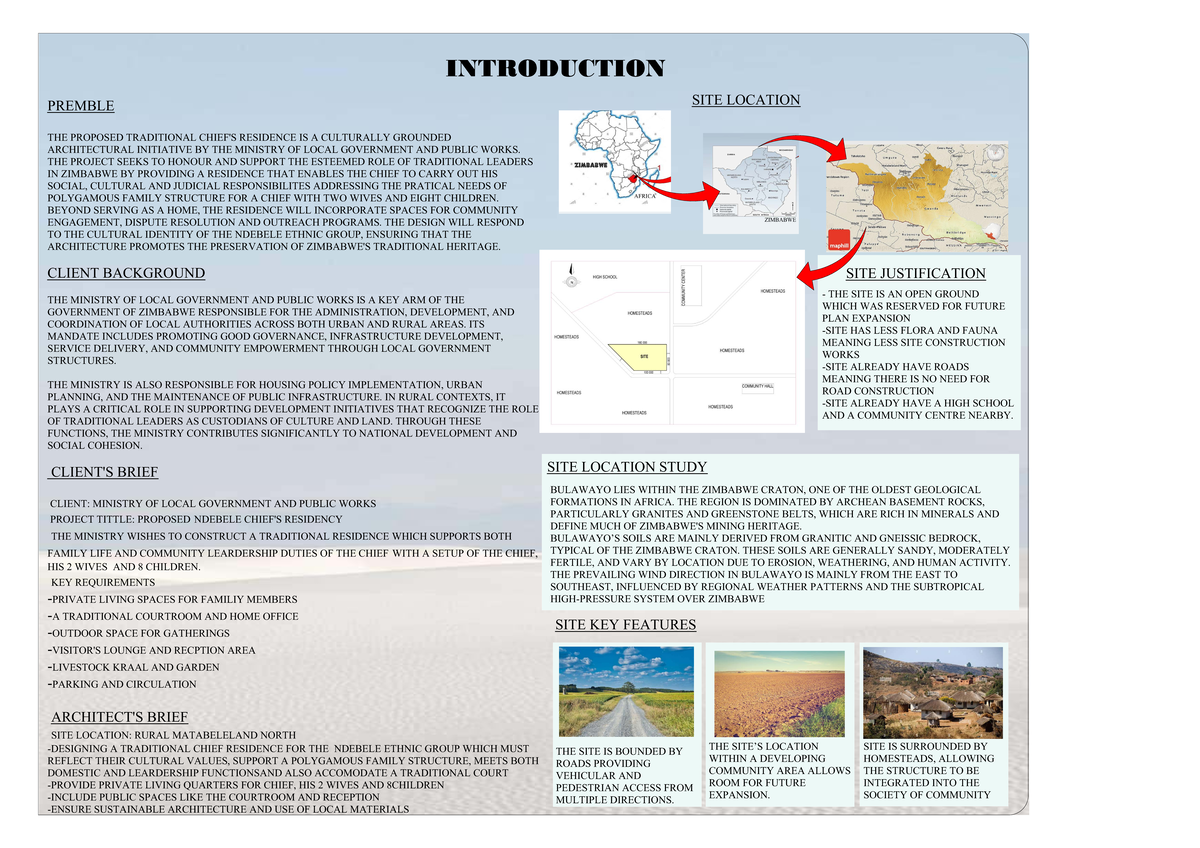 ARCH 205: Proposed Ndebele Traditional Residence Design Notes - Studocu