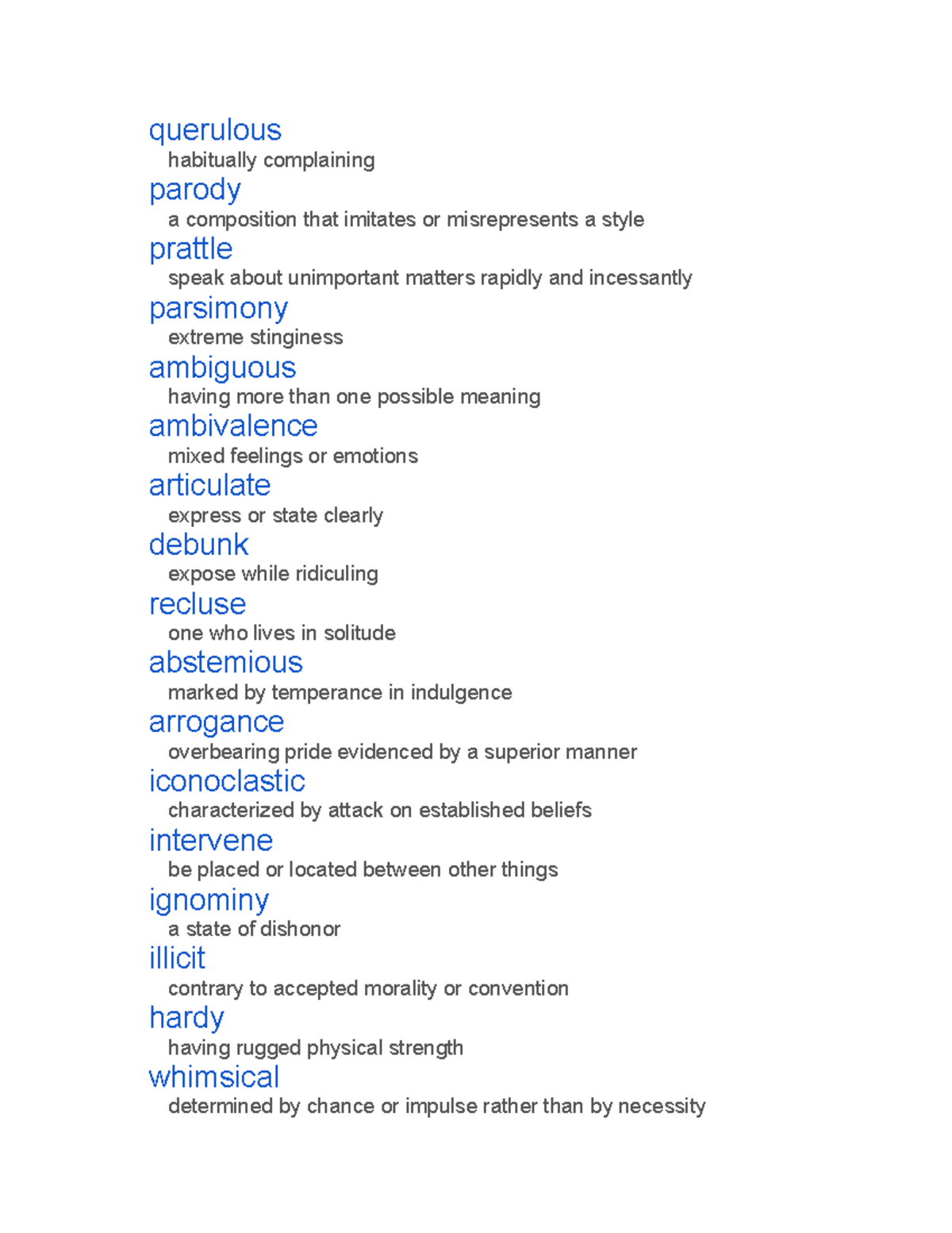 Vocabulary Insights: Definitions and Meanings Study Guide (ENG101 ...