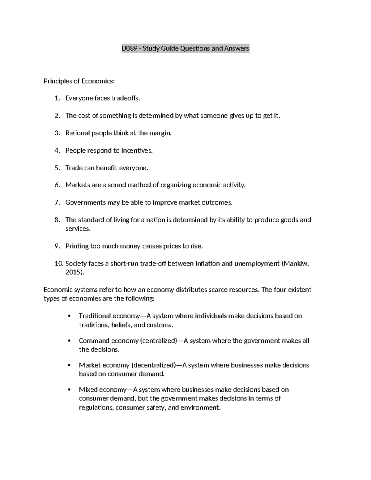 D089 Study Guide Questions and Answers - D089 - Study Guide Questions ...