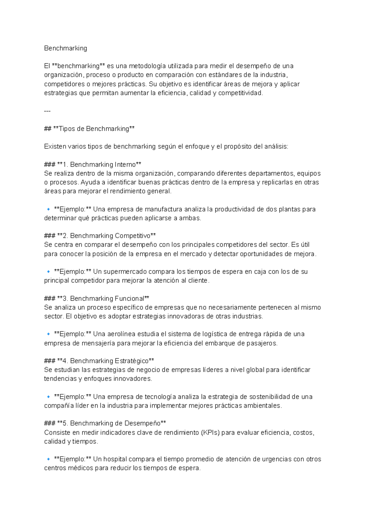 Benchmarking - Bench marking, que es - Benchmarking El benchmarking es ...