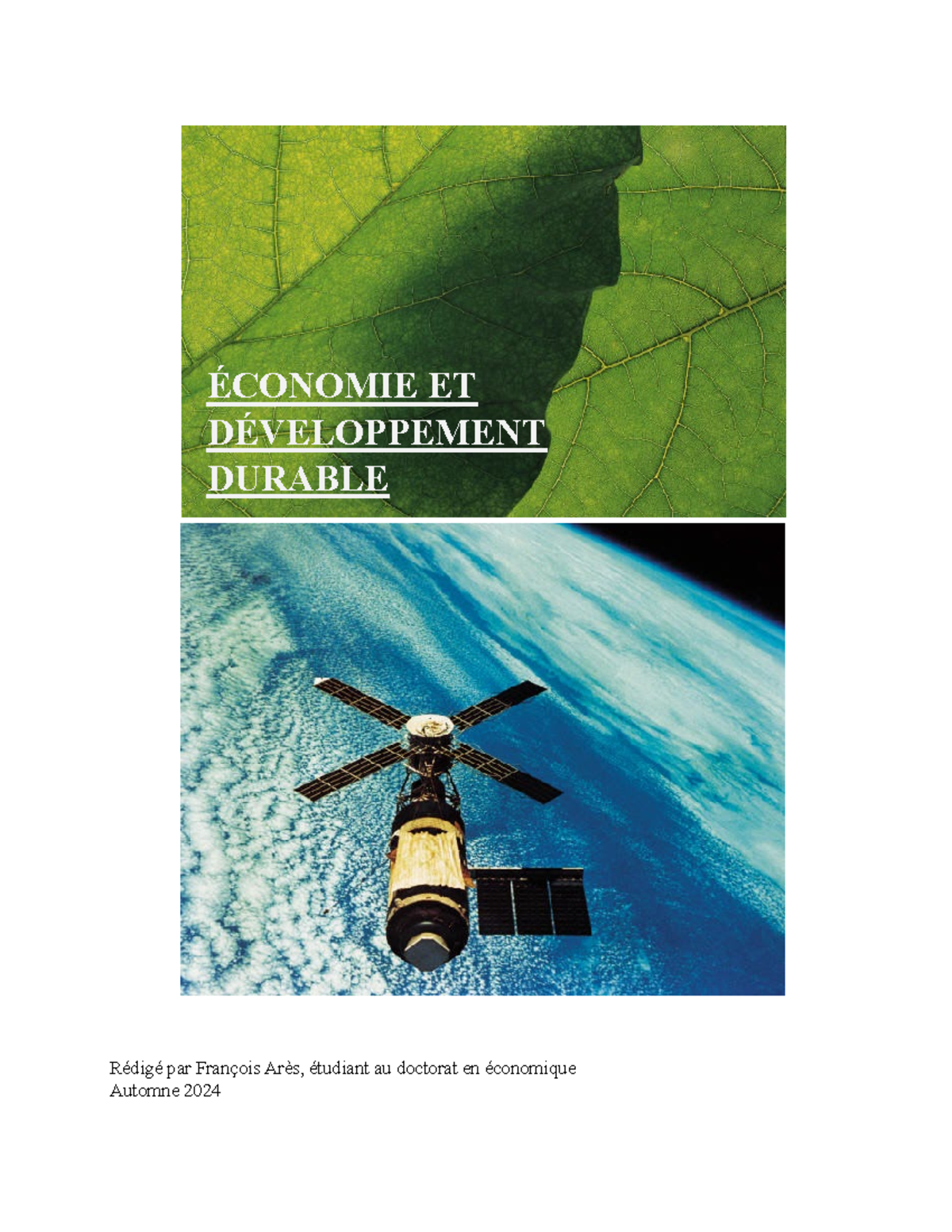DDU-1000 Module: Économie et Développement Durable A2024 - Studocu