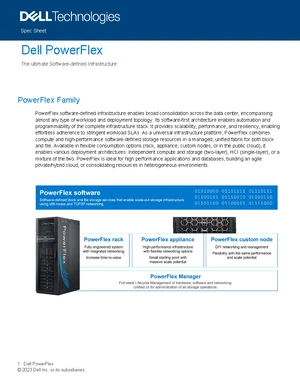 PowerFlex Specification Sheet: Comprehensive Overview of Infrastructure ...