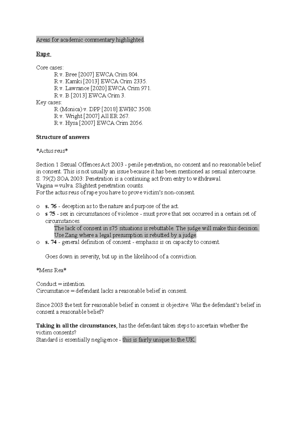 Rape and Homicide Law Analysis: Key Cases and Structures (LAW 101 ...