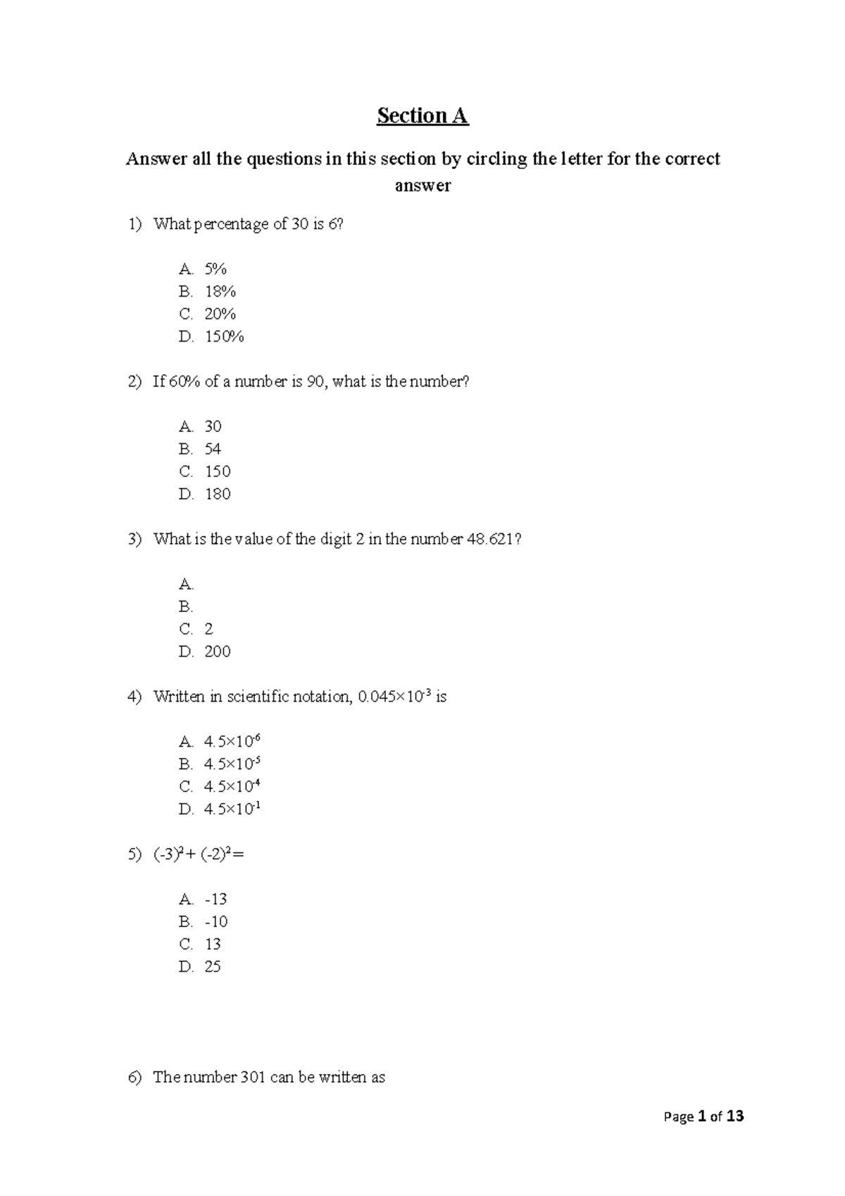 MATH TEST 3 REVIEW - CSEC - Studocu