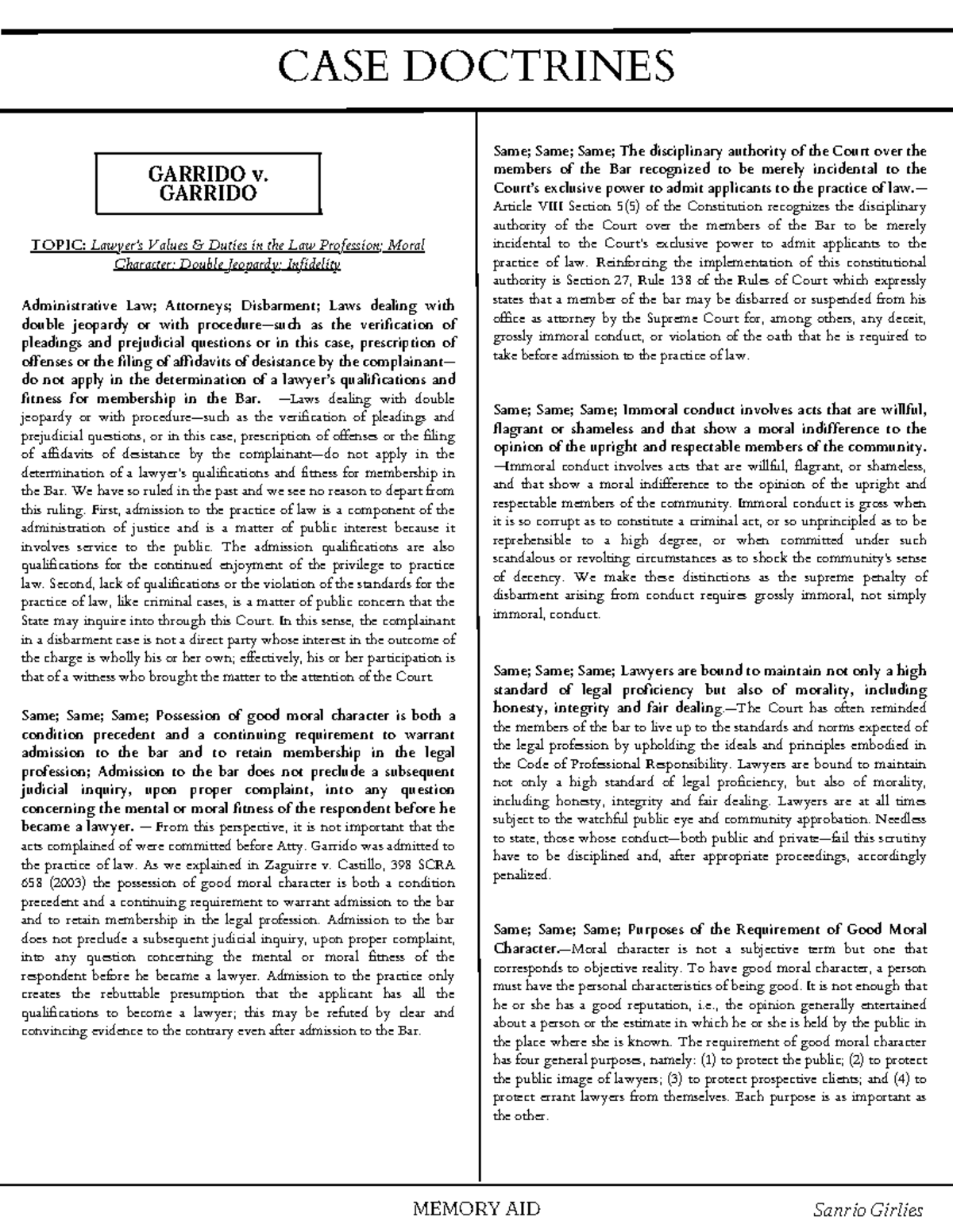 Case Doctrines on Paralegal Ethics: The Garrido Decision Explained ...