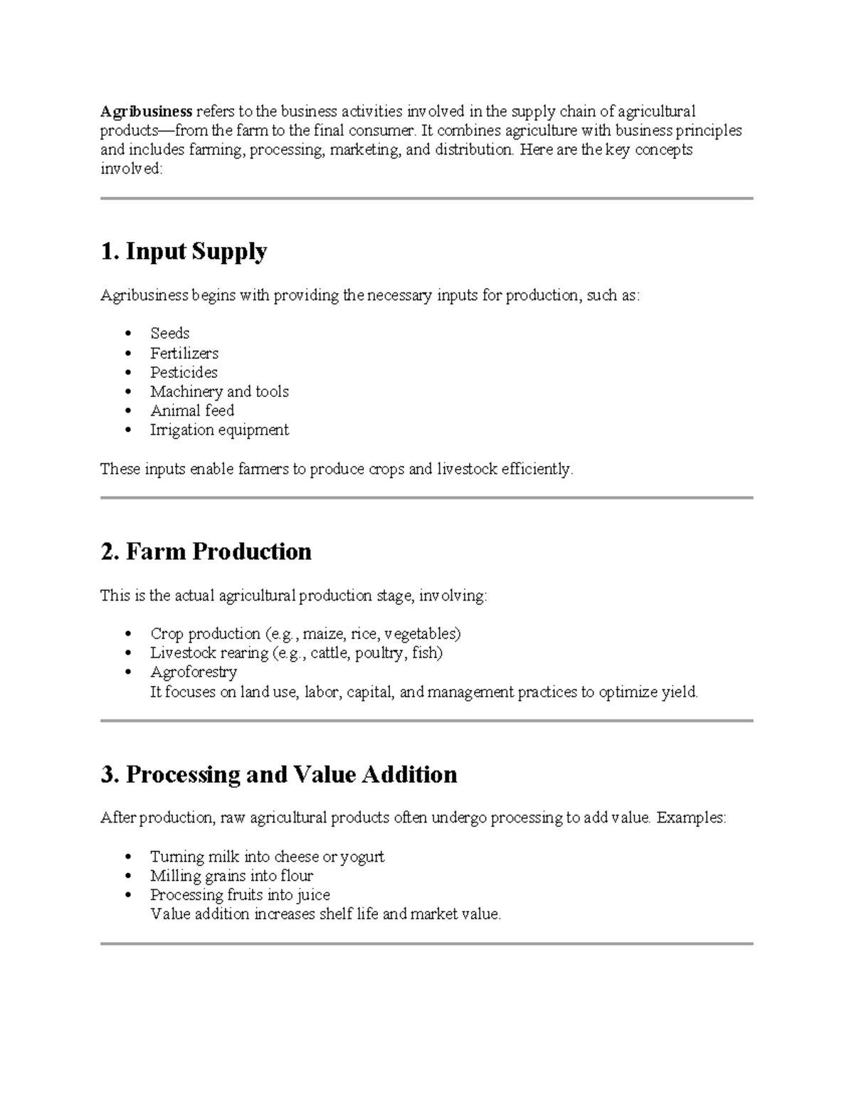 Agribusiness Overview: Key Concepts and Management Strategies - CAPE ...