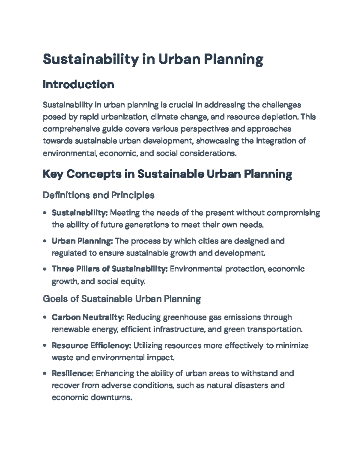 Sustainable Urban Planning Guide: Principles, Theories, and Strategies ...