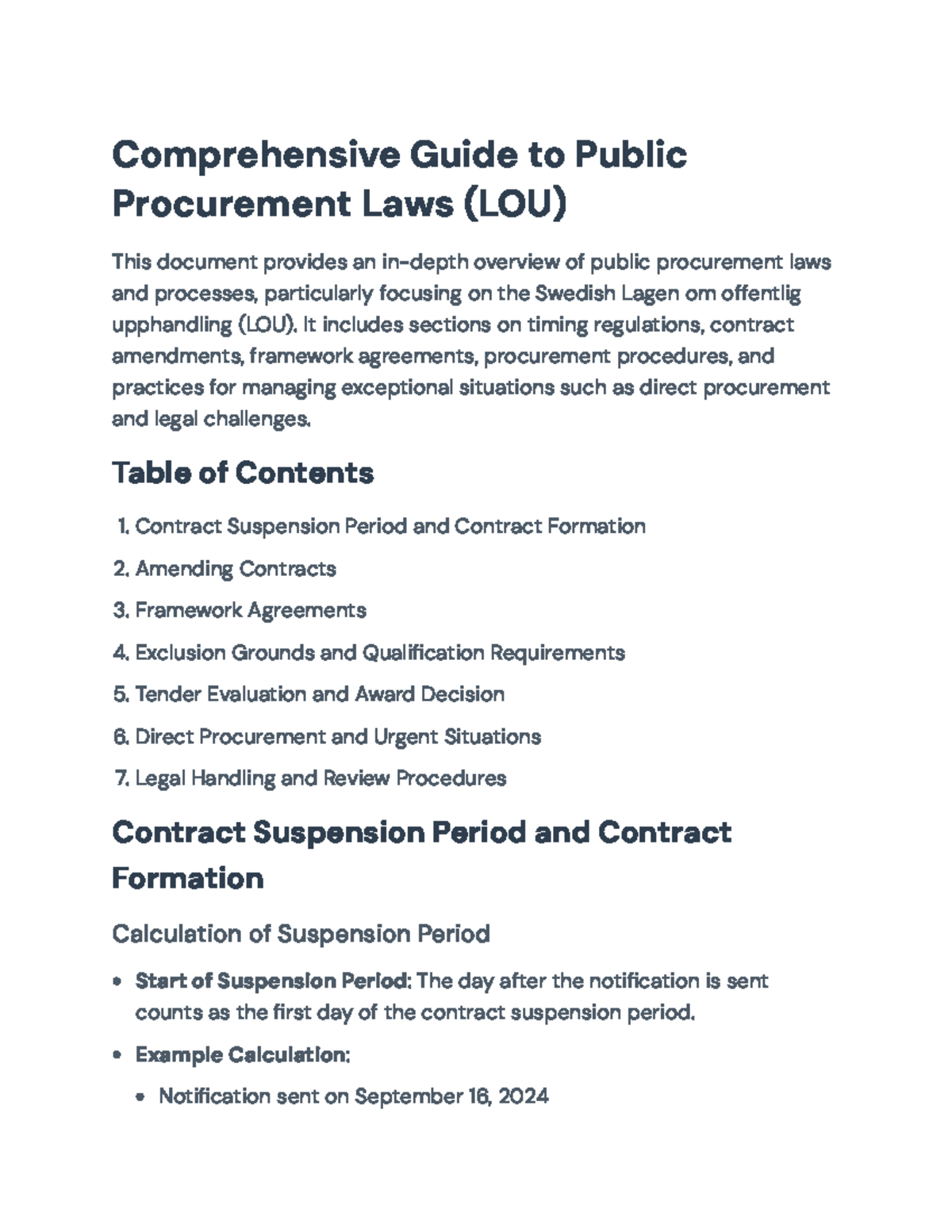 Comprehensive Guide to Public Procurement Laws (LOU) and Practices ...
