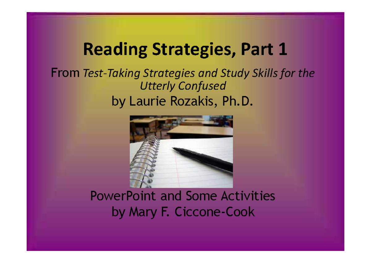 Reading Strategies: Active Reading & Previewing Techniques (Part 1 ...