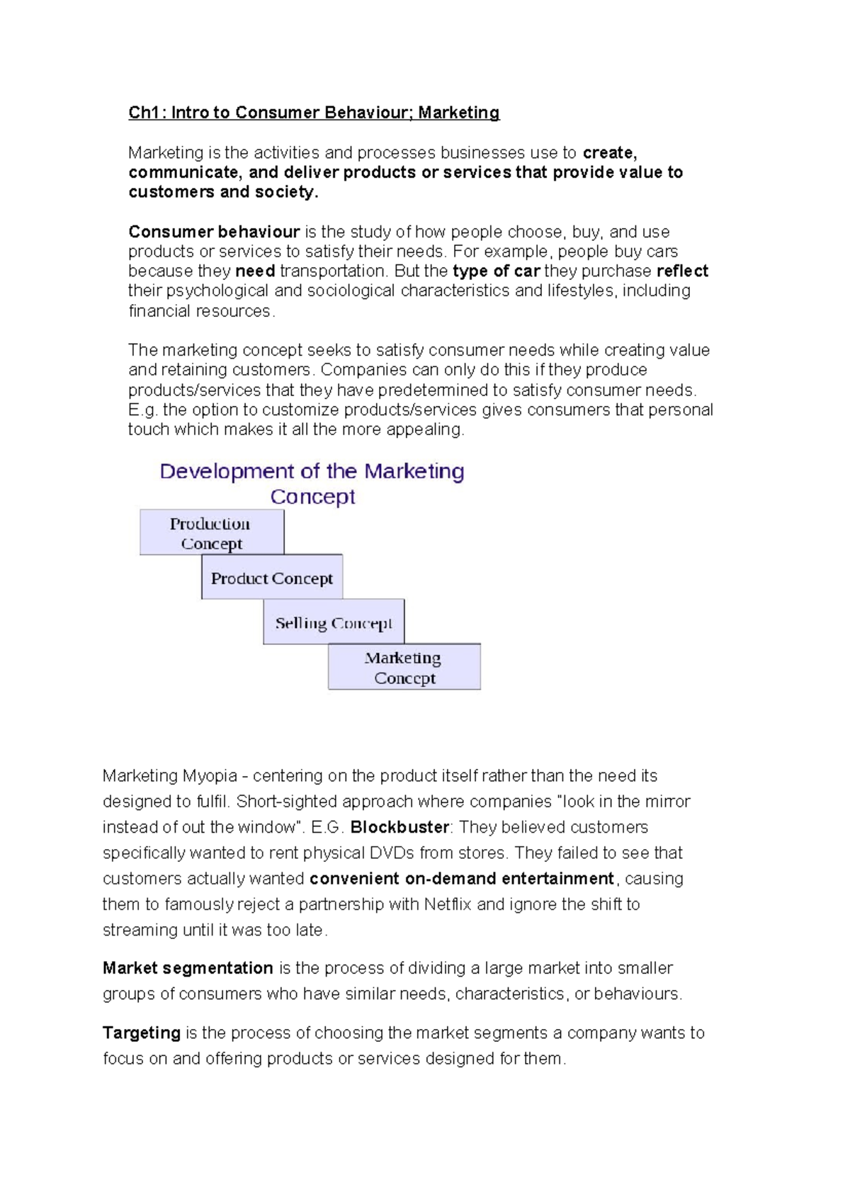 IPS335 Chapter 1: Introduction to Consumer Marketing Notes - Studocu