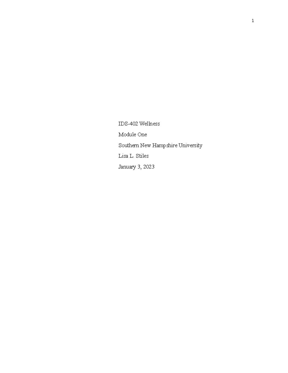 IDS-402 Wellness Module 1: Understanding Autism and Its Challenges ...
