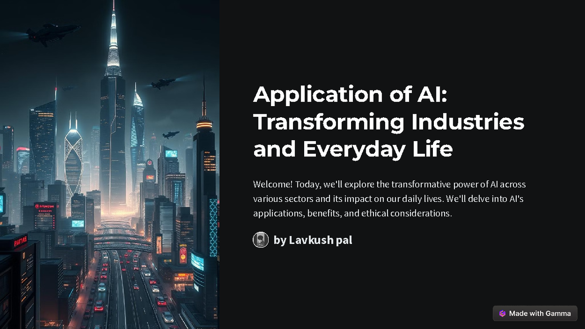 Application of AI Transforming Industries and Everyday Life ...