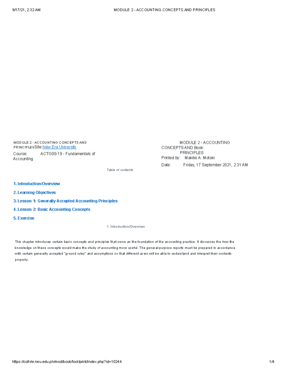 Module 2: Accounting Concepts & Principles (ACTG00-19) - Studocu