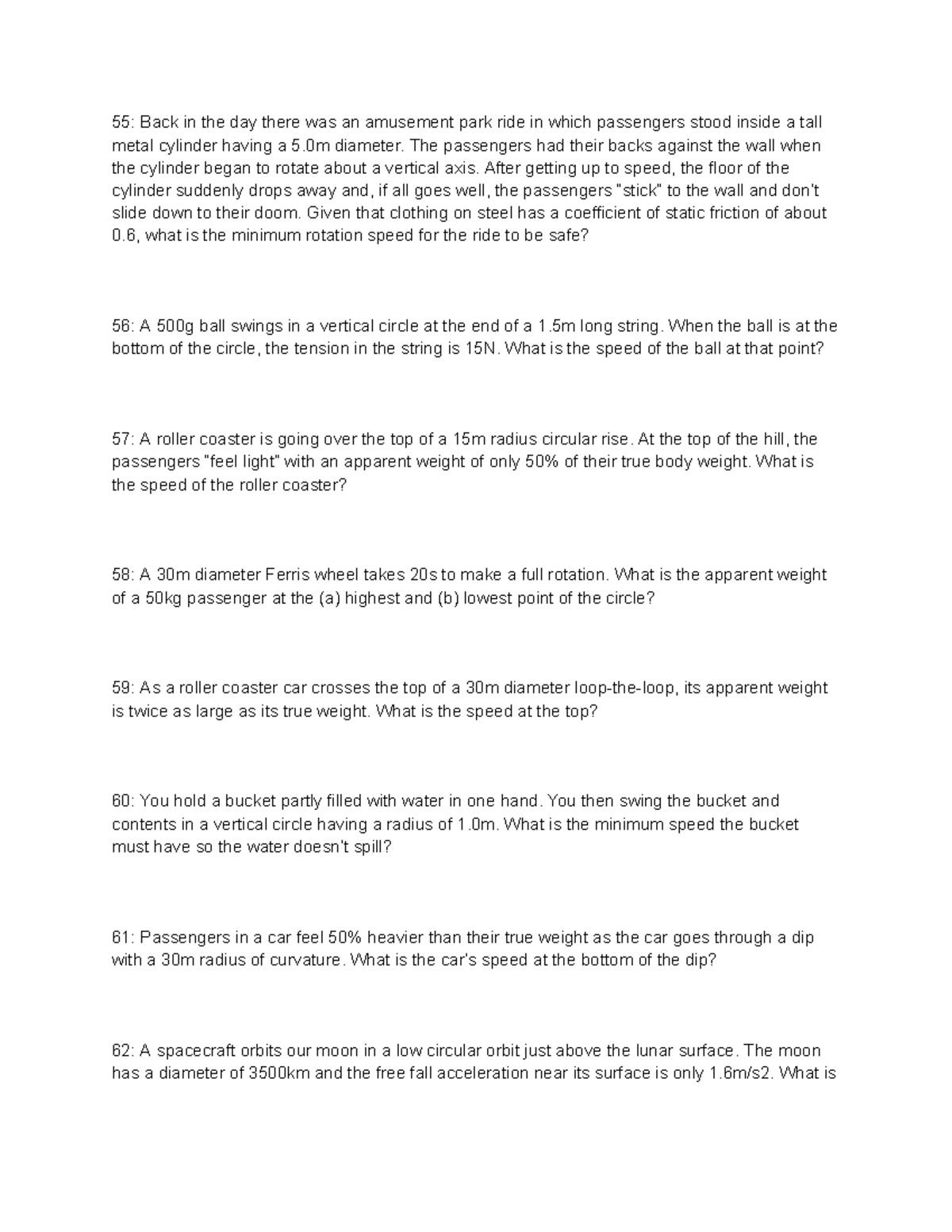 Physics Study Guide Part 3: Kinematics & Circular Motion Problems - Studocu