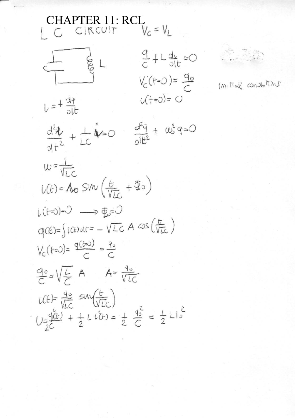 CHAPTER 11: RCL - Exercise Notes - Studocu
