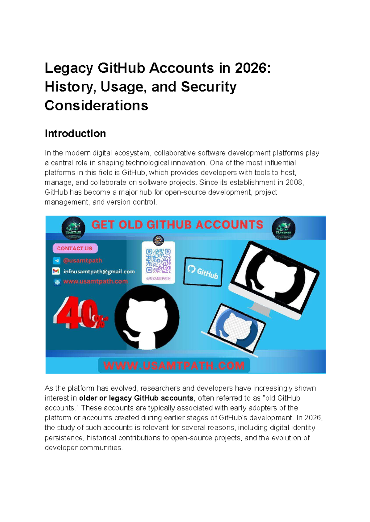 Legacy GitHub Accounts in 2026: Insights and Security Risks - Studocu