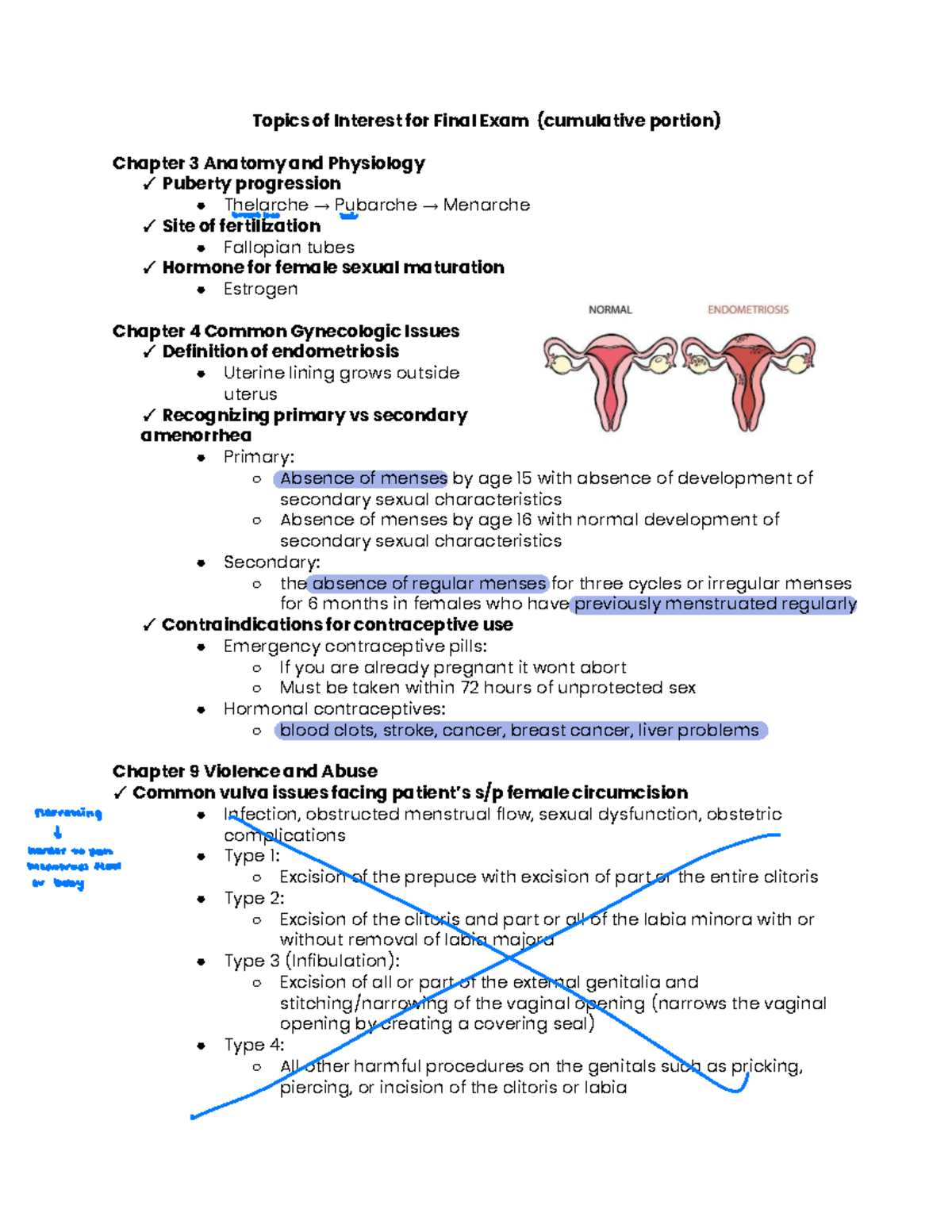 Final Exam Study Guide for Nursing (NUR 101) - Key Topics - Studocu