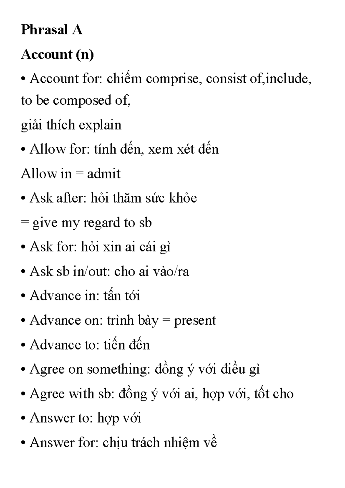 Phrasal Verbs Study Guide for English (ENG 101) - Studocu