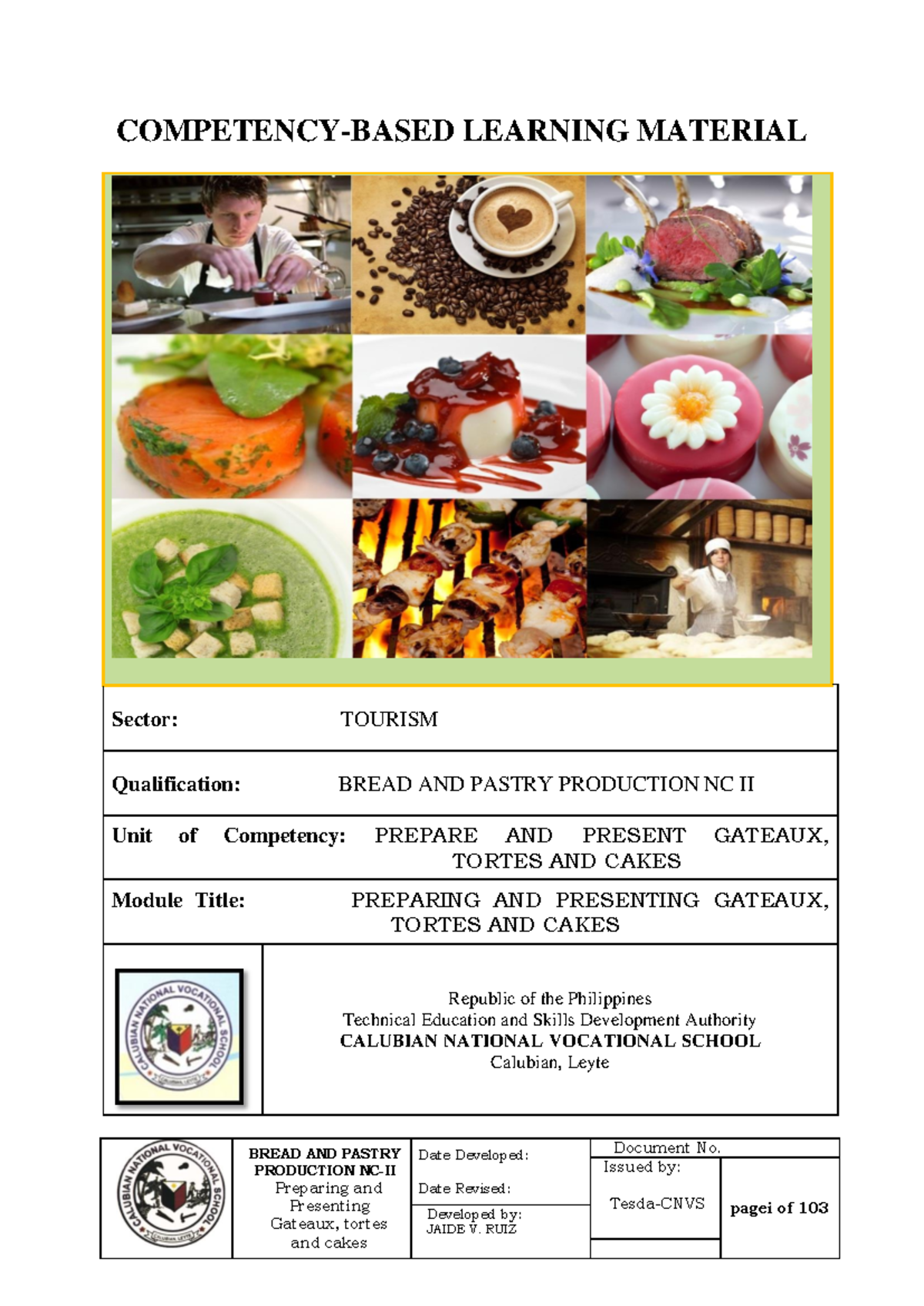BPP CORE 3 - Notes on Preparing and Presenting Gateaux and Tortes - Studocu