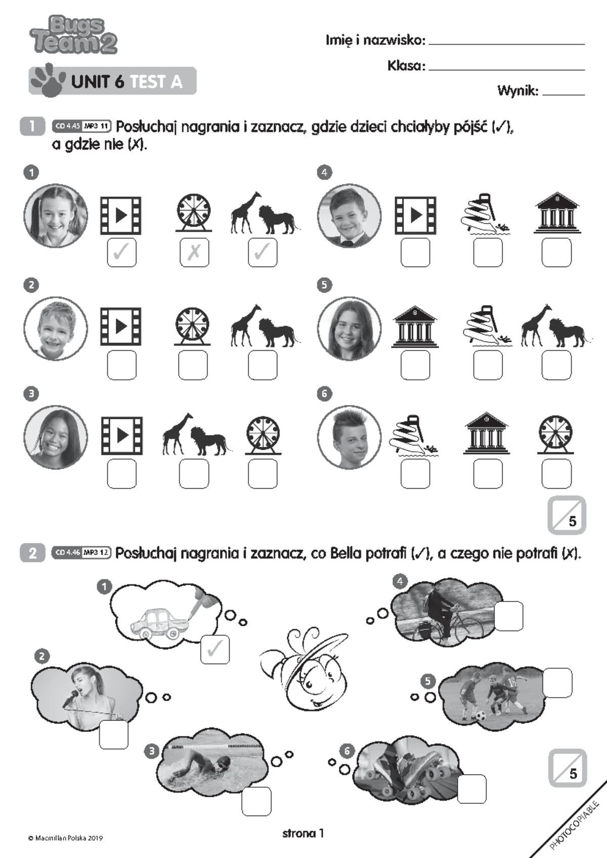 Sprawdzian Z Dzialu 5 New English Plus 2