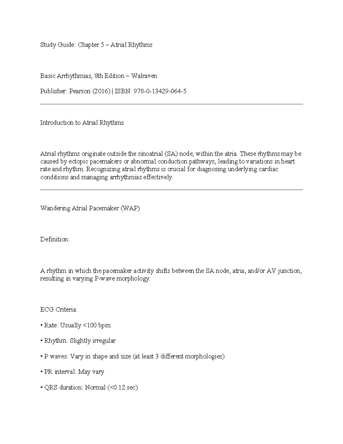 Heart Blocks Study Guide: Chapter 7 - Basic Arrhythmias (Paramedic ...