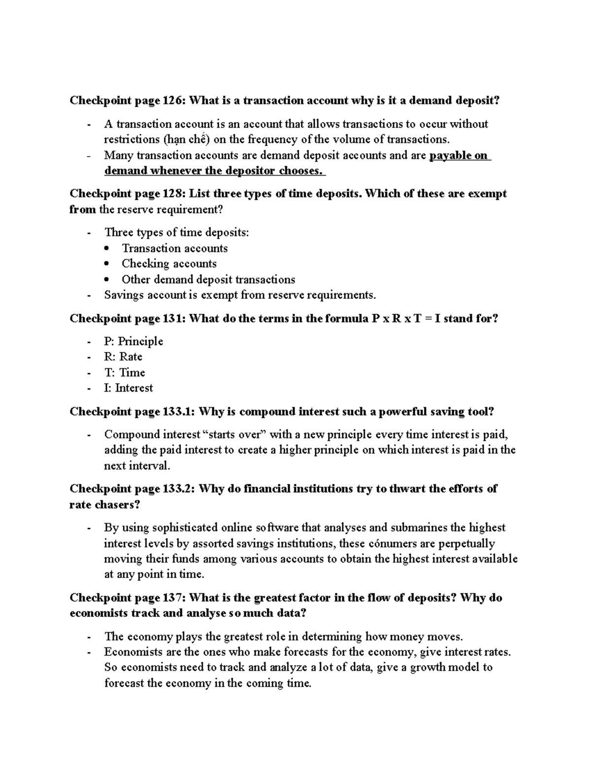 Chapter 5 - Understanding Transaction & Demand Deposit Accounts - Studocu
