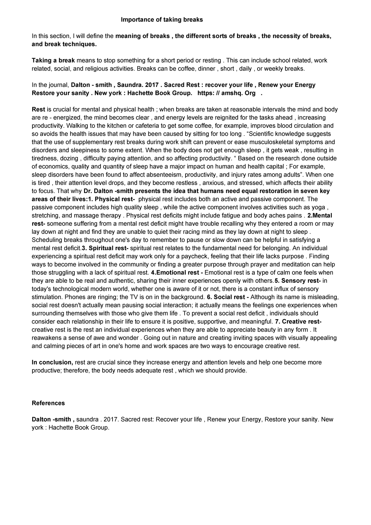 The Importance of Breaks: Enhancing Productivity and Well-Being - Studocu