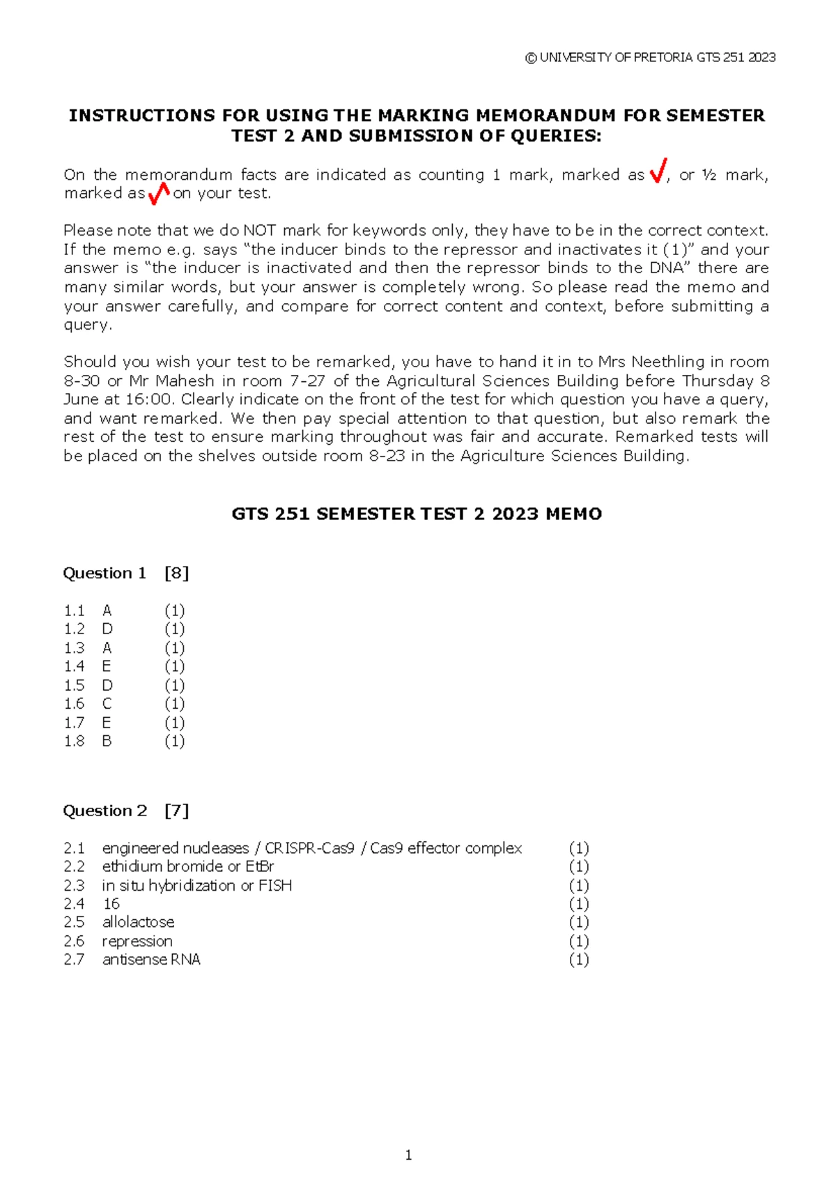 GTS 261 2023 Final Exam - Genetics Diversity & Evolution Paper - Studocu