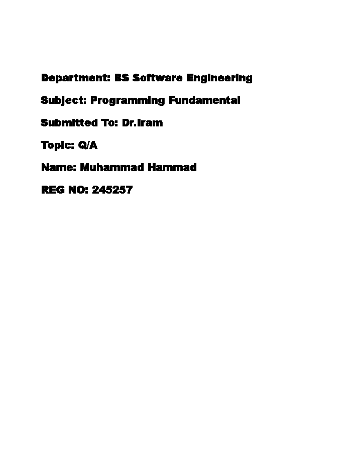 Assignment 5 - Q/A on Constants & Pointers in Programming Fundamentals ...