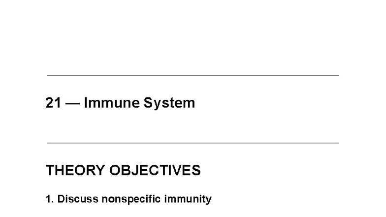 Immune System Overview and Test Bank (BIO 101) - Studocu