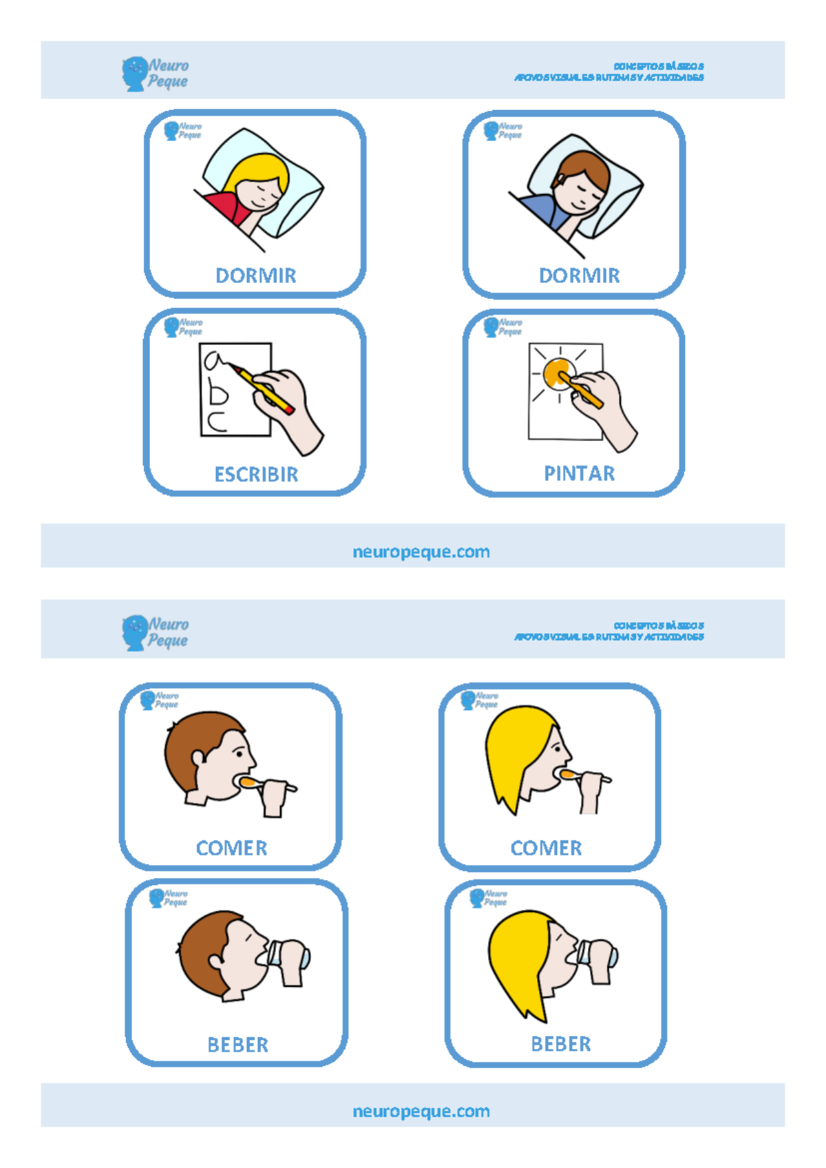 Pictogramas de Rutinas y Actividades: Conceptos Básicos - Studocu